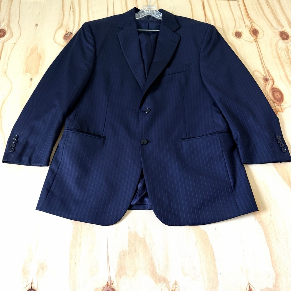 Jos A Bank Navy Track Stripe Suit Jacket Mens Size 40 S